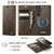 Samsung Galaxy S23 FE 5G CaseMe C49 Magnetic RFID Blocking Detachable Wallet Leather Phone Case - Coffee