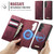 Samsung Galaxy S23 FE 5G CaseMe C49 Magnetic RFID Blocking Detachable Wallet Leather Phone Case - Red