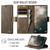 Samsung Galaxy S23 Ultra 5G CaseMe 033 Calf Leather Lining Microfibre RFID Blocking Phone Case - Coffee