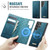 Samsung Galaxy S23 Ultra 5G CaseMe C49 Magnetic RFID Blocking Detachable Wallet Leather Phone Case - Green
