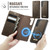 Samsung Galaxy S23+ 5G CaseMe C49 Magnetic RFID Blocking Detachable Wallet Leather Phone Case - Coffee