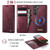 Samsung Galaxy S23+ 5G CaseMe C49 Magnetic RFID Blocking Detachable Wallet Leather Phone Case - Red