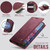 Samsung Galaxy S24 FE 5G CaseMe C49 Magnetic RFID Blocking Detachable Wallet Leather Phone Case - Red