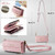 Samsung Galaxy S24 Ultra 5G CaseMe C39 RFID Blocking Zipper Wallet Leather Phone Case with Crossbody Strap - Pink