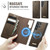 Samsung Galaxy S24 Ultra 5G CaseMe C49 Magnetic RFID Blocking Detachable Wallet Leather Phone Case - Coffee
