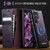 Samsung Galaxy S24 Ultra 5G CaseMe C49 Magnetic RFID Blocking Detachable Wallet Leather Phone Case - Purple