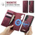 Samsung Galaxy S24 / S25 CaseMe C49 Magnetic RFID Blocking Detachable Wallet Leather Phone Case - Red