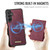 Samsung Galaxy S25 FE 5G CaseMe Me80 Series Detachable Wallet Magnetic RFID Vegan Leather Phone Case - Red