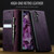 Samsung Galaxy S23 FE 5G CaseMe 033 Calf Leather Lining Microfibre RFID Blocking Phone Case - Purple