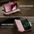 Samsung Galaxy S25 Ultra 5G CaseMe C39 RFID Blocking Zipper Wallet Leather Phone Case with Crossbody Strap - Pink