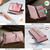 Samsung Galaxy S25+ / S24+ 5G CaseMe C39 RFID Blocking Zipper Wallet Leather Phone Case with Crossbody Strap - Pink