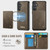 Samsung Galaxy S25+ / S24+ 5G CaseMe Me80 Series Detachable Wallet Magnetic RFID Vegan Leather Phone Case - Coffee
