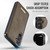 Samsung Galaxy S25+ / S24+ 5G CaseMe Me80 Series Detachable Wallet Magnetic RFID Vegan Leather Phone Case - Coffee
