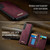 Samsung Galaxy S25+ / S24+ 5G CaseMe Me80 Series Detachable Wallet Magnetic RFID Vegan Leather Phone Case - Red