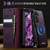 Samsung Galaxy S26 5G CaseMe C49 Magnetic RFID Blocking Detachable Wallet Leather Phone Case - Purple