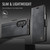 Samsung Galaxy Z Fold7 5G CaseMe 033 Calf Leather Lining Microfibre RFID Blocking Phone Case - Black