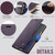 Samsung Galaxy Z Fold7 5G CaseMe 033 Calf Leather Lining Microfibre RFID Blocking Phone Case - Purple