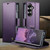 Samsung Galaxy Z Fold7 CaseMe 023 Butterfly Buckle Litchi Texture RFID Anti-theft Leather Phone Case - Purple