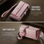 iPhone 11 CaseMe C39 RFID Blocking Zipper Wallet Leather Phone Case with Crossbody Strap - Pink