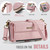 iPhone 11 Pro CaseMe C39 RFID Blocking Zipper Wallet Leather Phone Case with Crossbody Strap - Pink