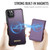 iPhone 11 Pro Max CaseMe Me80 Series Detachable Wallet Magnetic RFID Vegan Leather Phone Case - Purple