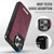 iPhone 12 / 12 Pro CaseMe Me80 Series Detachable Wallet Magnetic RFID Vegan Leather Phone Case - Red