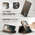 iPhone 12 Pro Max CaseMe C49 MagSafe RFID Blocking Detachable Wallet Leather Phone Case - Coffee