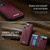 iPhone 12 Pro Max CaseMe Me80 Series Detachable Wallet Magnetic RFID Vegan Leather Phone Case - Red