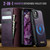iPhone 13 CaseMe C49 MagSafe RFID Blocking Detachable Wallet Leather Phone Case - Purple