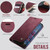 iPhone 13 Pro CaseMe 033 Calf Leather Lining Microfibre RFID Blocking Phone Case - Red