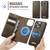 iPhone 13 Pro CaseMe C49 MagSafe RFID Blocking Detachable Wallet Leather Phone Case - Coffee