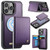 iPhone 13 Pro CaseMe Me80 Series Detachable Wallet Magnetic RFID Vegan Leather Phone Case - Purple