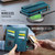 iPhone 14 CaseMe C39 RFID Blocking Zipper Wallet Leather Phone Case with Crossbody Strap - Green