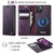 iPhone 14 CaseMe C49 MagSafe RFID Blocking Detachable Wallet Leather Phone Case - Purple