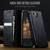 iPhone 14 Plus CaseMe 033 Calf Leather Lining Microfibre RFID Blocking Phone Case - Black