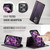 iPhone 14 Pro CaseMe C49 MagSafe RFID Blocking Detachable Wallet Leather Phone Case - Purple