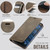iPhone 14 Pro Max CaseMe 033 Calf Leather Lining Microfibre RFID Blocking Phone Case - Coffee