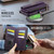 iPhone 14 Pro Max CaseMe C39 RFID Blocking Zipper Wallet Leather Phone Case with Crossbody Strap - Purple