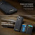 iPhone 14 Pro Max CaseMe Me80 Series Detachable Wallet Magnetic RFID Vegan Leather Phone Case - Black