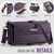 iPhone 15 CaseMe C39 RFID Blocking Zipper Wallet Leather Phone Case with Crossbody Strap - Purple