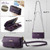 iPhone 15 CaseMe C39 RFID Blocking Zipper Wallet Leather Phone Case with Crossbody Strap - Purple