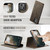 iPhone 15 CaseMe C49 MagSafe RFID Blocking Detachable Wallet Leather Phone Case - Coffee