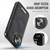 iPhone 15 CaseMe Me80 Series Detachable Wallet Magnetic RFID Vegan Leather Phone Case - Black