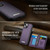 iPhone 15 CaseMe Me80 Series Detachable Wallet Magnetic RFID Vegan Leather Phone Case - Purple