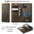 iPhone 15 Plus /14 Plus CaseMe C49 MagSafe RFID Blocking Detachable Wallet Leather Phone Case - Coffee