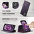 iPhone 15 Plus /14 Plus CaseMe C49 MagSafe RFID Blocking Detachable Wallet Leather Phone Case - Purple