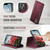 iPhone 15 Plus /14 Plus CaseMe C49 MagSafe RFID Blocking Detachable Wallet Leather Phone Case - Red
