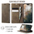 iPhone 15 Pro CaseMe 033 Calf Leather Lining Microfibre RFID Blocking Phone Case - Coffee