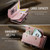 iPhone 15 Pro CaseMe C39 RFID Blocking Zipper Wallet Leather Phone Case with Crossbody Strap - Pink