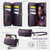 iPhone 15 Pro CaseMe C39 RFID Blocking Zipper Wallet Leather Phone Case with Crossbody Strap - Purple